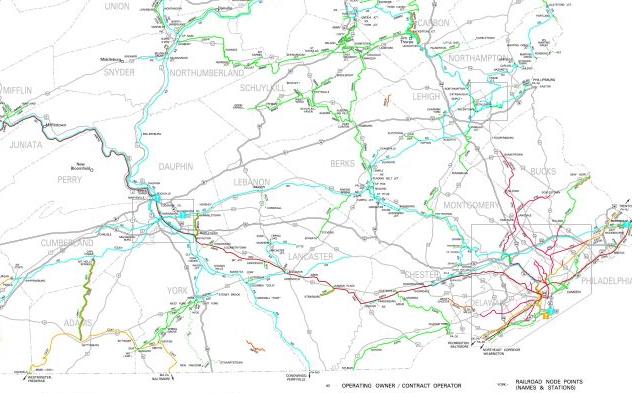 Pennsylvania Railroad Map (source: PennDOT)