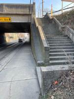 Why do steps rise from road to rails running through Bird-in-Hand? [The Scribbler]