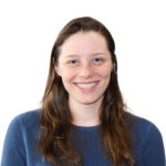 Portrait of a smiling woman with long hair, transparent background.